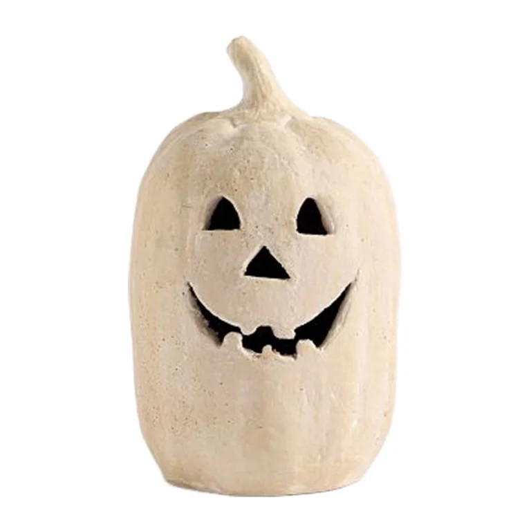 Hallowmas Handcrafted Jack-O'-Lantern, Artisanal Kiln-Fired Pumpkin with Hand-Carved Details, 202... | Walmart (US)