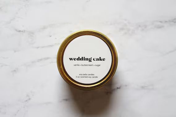 Wedding Cake Candle  Bakery Scented Candle  Small Bridesmaid | Etsy | Etsy (US)