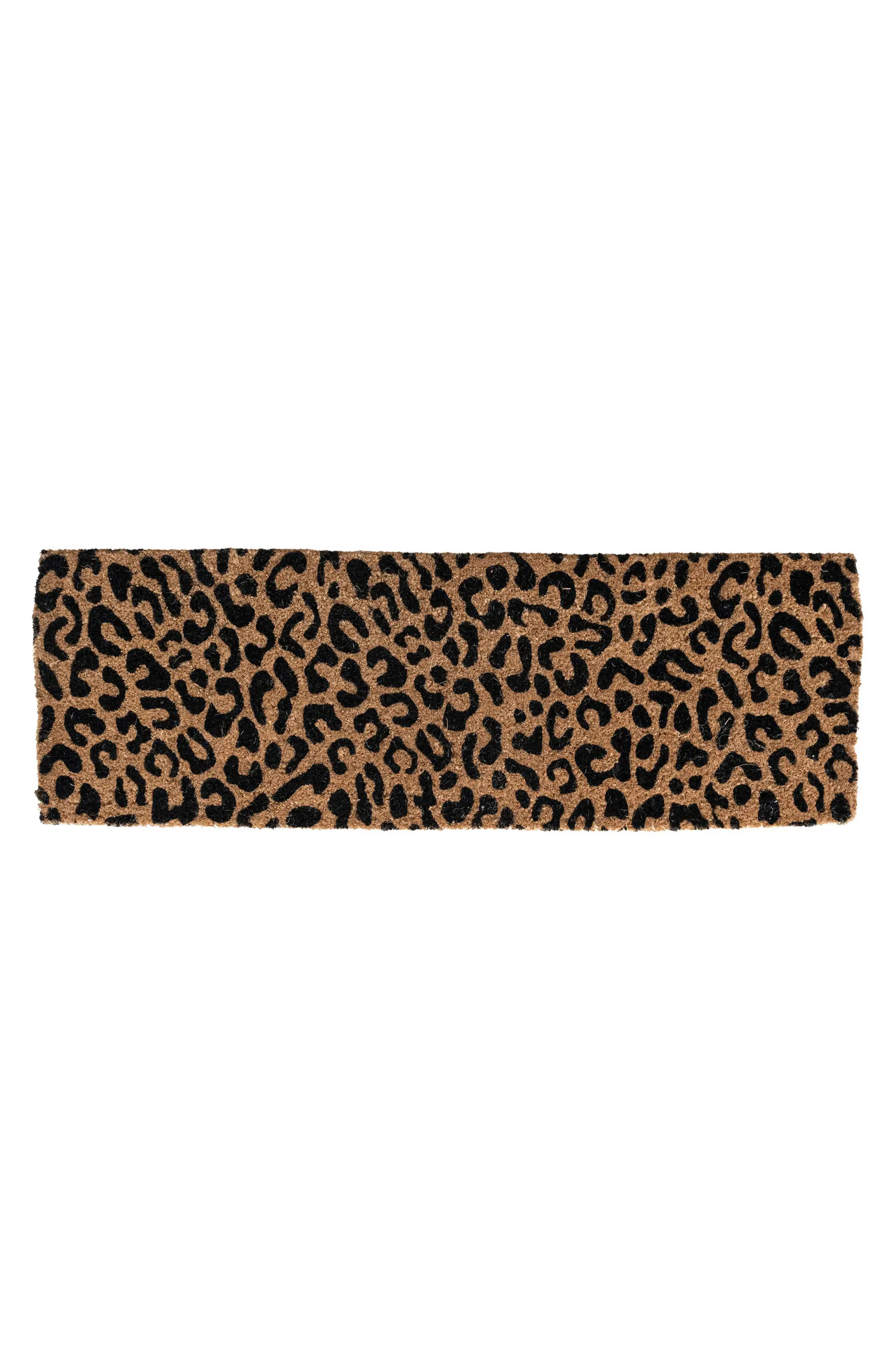 Natural Coir Double Doormat with Leopard Print, Natural | Nordstrom