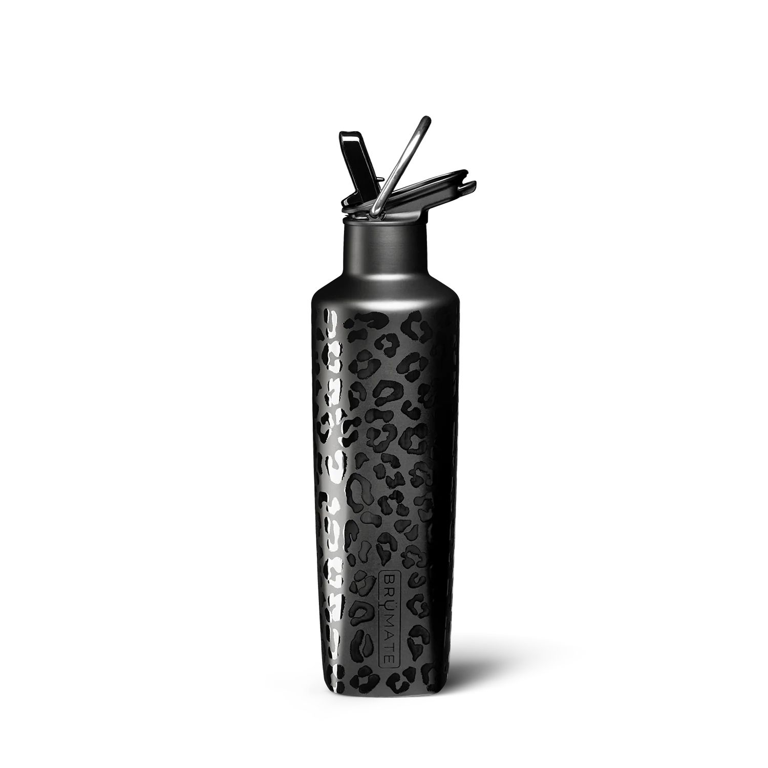 ReHydration Mini 16oz Stainless Steel Water Bottle | Onyx Leopard | BruMate