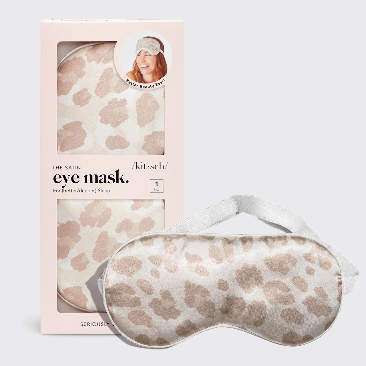 Satin Sleep Eye Mask in Leopard | Kitsch