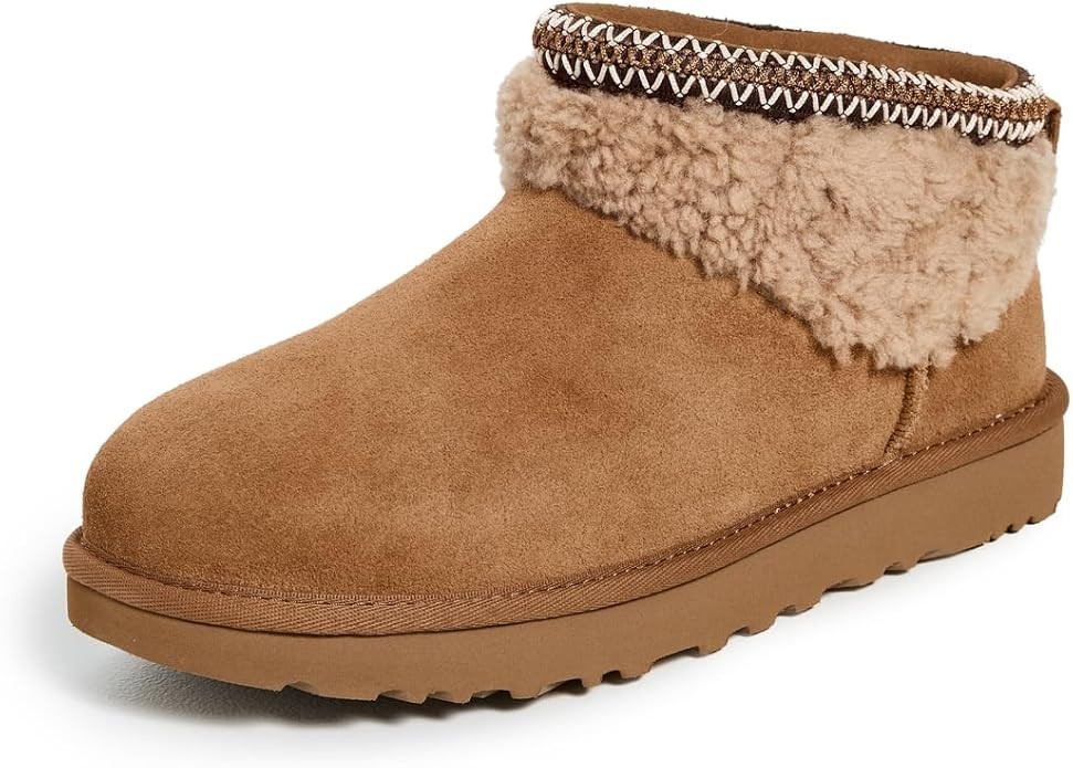 UGG Women's Classic Ultra Mini Maxi Curly Fashion Boot | Amazon (US)