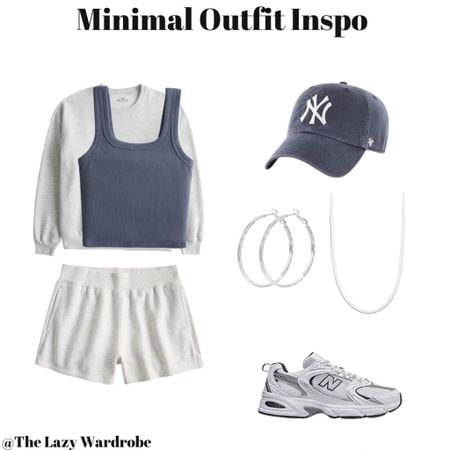 Simple, casual outfits for lazy, easy styling. Summer fits for when you’re lazy and tired. Simple style, casual style, comfortable fits, comfy outfit, loungewear, Pinterest girl, clean girl aesthetic, Hollister, sweat sets, new balance sneakers, nike sneakers, elevate casual outfits, ny ball cap, the lazy wardrobe 

#LTKsalealert #LTKFind #LTKunder50