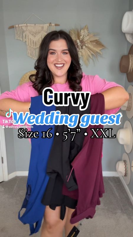 Amazon affordable wedding guest dresses under $50! 💍💒 Wearing a size XXL in all except blue is an XL 

#LTKVideo #LTKPlusSize #LTKWedding