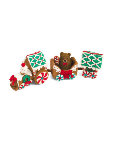 Gingerbread Train With Bear Decor | Marshalls