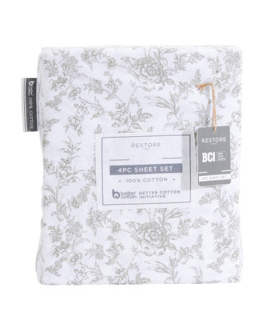 Cotton Percale Sheet Set | TJ Maxx