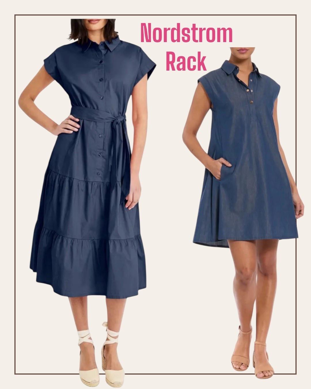 Nordstrom Rack sale Jean dresses. 
#jeandress
#nordstromfack