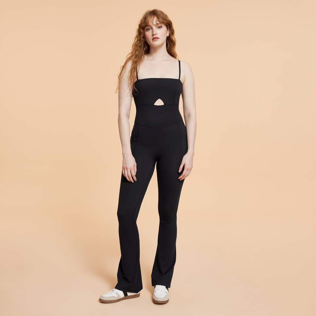 Blogilates Women's Peekaboo Flare Active Jumpsuit | Target