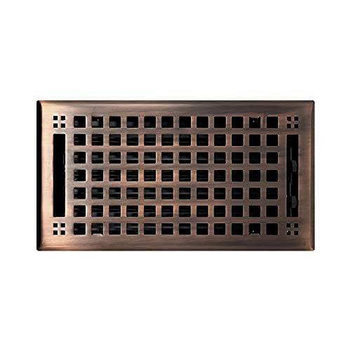 Madelyn Carter Contemporary Artisan Style Vent Cover, Solid Cast Steel Interior, Controls Air Flow, 6 x 12 inches (Overall Face: 7.25 x 13.25 inches), Oil Rubbed Bronze | Amazon (US)