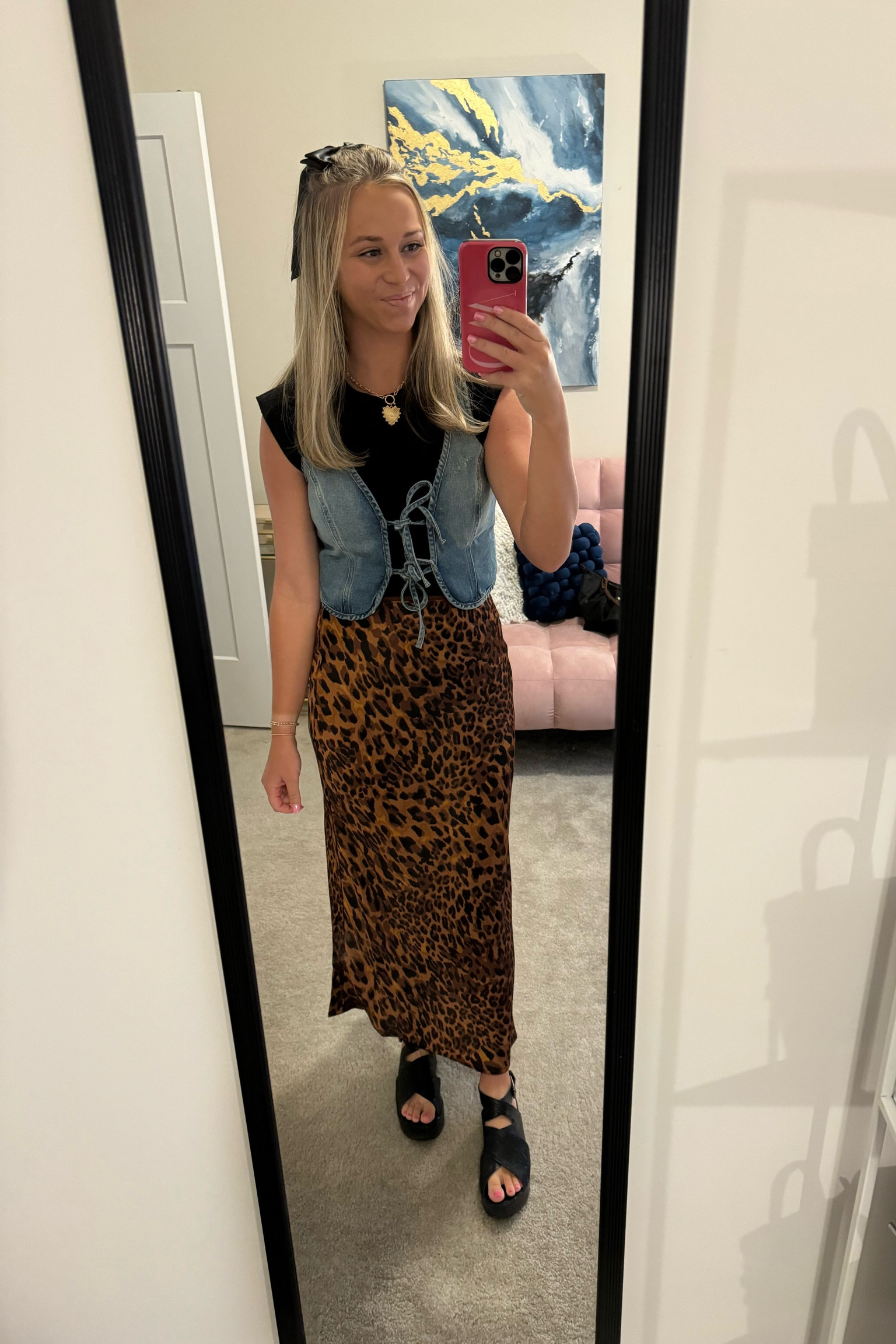 Hitting all the fall trends with the leopard print maxi skirt and denim tie vest all from Target 🐆

Wearing a size XS skirt and Small vest  

#LTKSeasonal #LTKStyleTip #LTKFindsUnder50