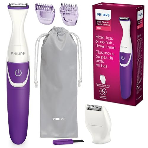 Philips Beauty Bikini Genie Cordless Trimmer for Bikini Line Hair Removal, with Shaving Head and Comb, BRT383/50 | Amazon (US)