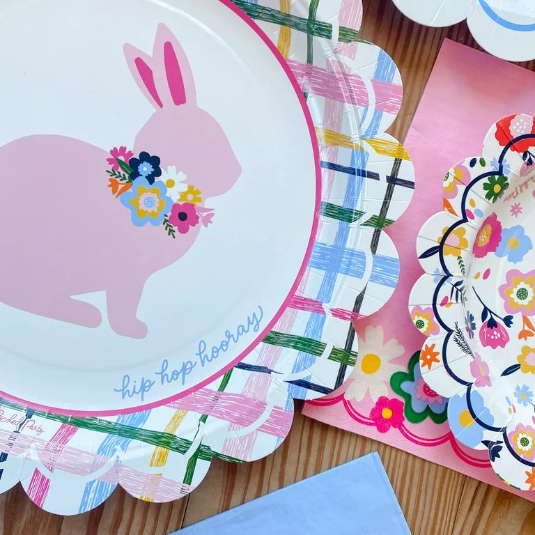 Packed Party 'Bunny Business' 12" Disposable Dinner Plate, 3 Pack Bundle, 24 total ct. | Walmart (US)