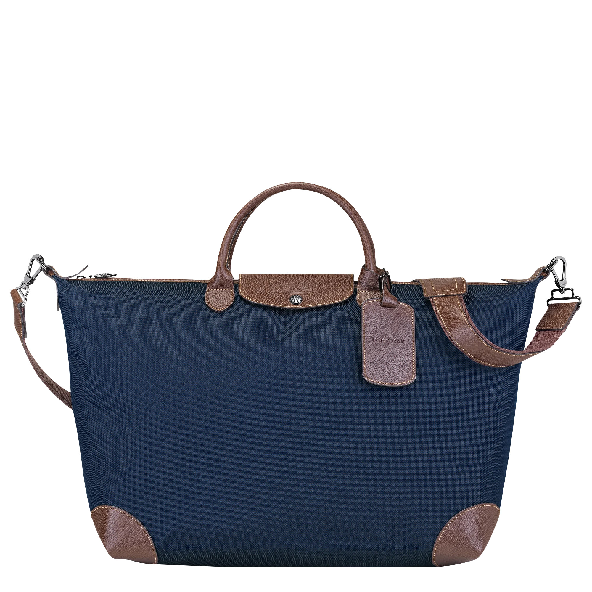 Boxford L Travel bag Blue - Recycled canvas | Longchamp AU | Longchamp