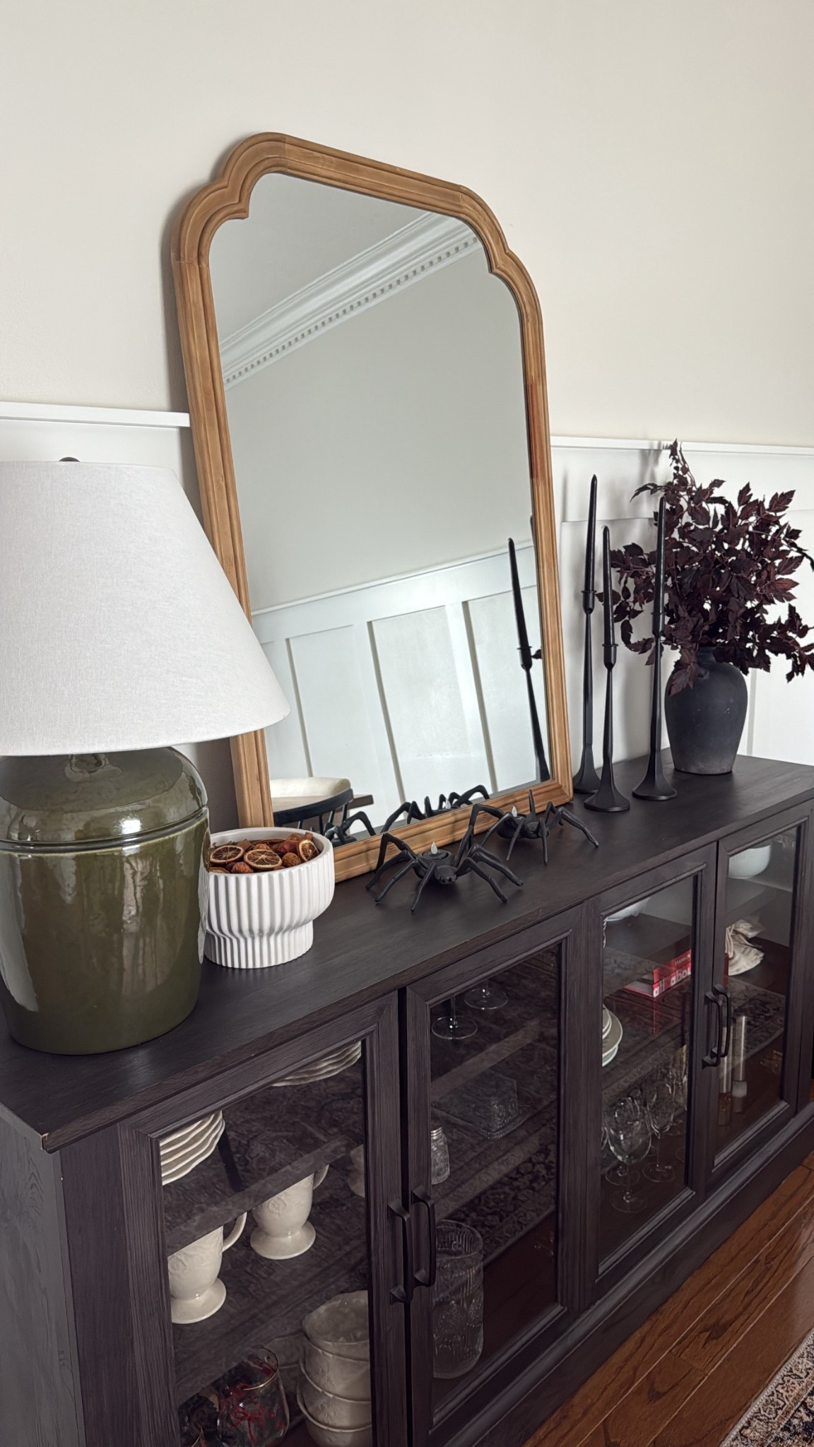 Dark, moody, and a little spooky 🎃🕷️ Bringing subtle Halloween vibes to our fall decor—shop the look on LTK! 🍂🖤 #fallstyling #ltkhome #moodydecor

#LTKHome #LTKStyleTip