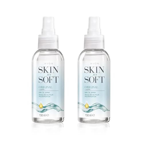 AVON SKIN SO SOFT Original Dry Oil Spray (5 Fl. Oz) Each – Luxury Lightweight Body & Hair Oil Mist – Fast-Absorbing, Non-Greasy, Silky Smooth Finish 150ML (2-PACK) | Amazon (US)