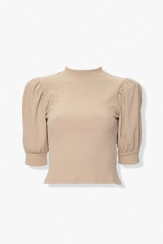Ribbed Mock Neck Top | Forever 21 (US)