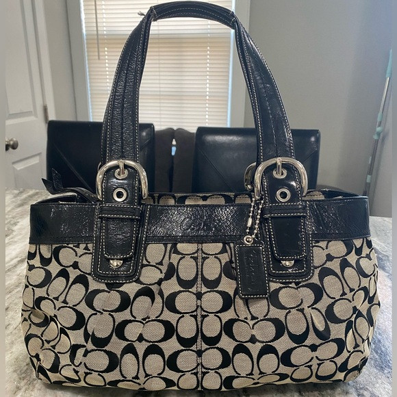 Coach Soho Pleated Signature Tote Shoulder Bag F13742 | Poshmark