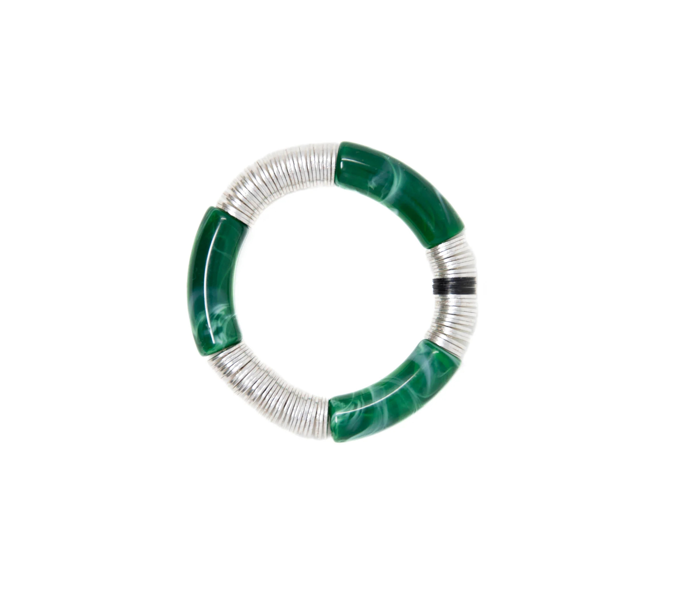 Malachite Silver Zo | Allie + Bess