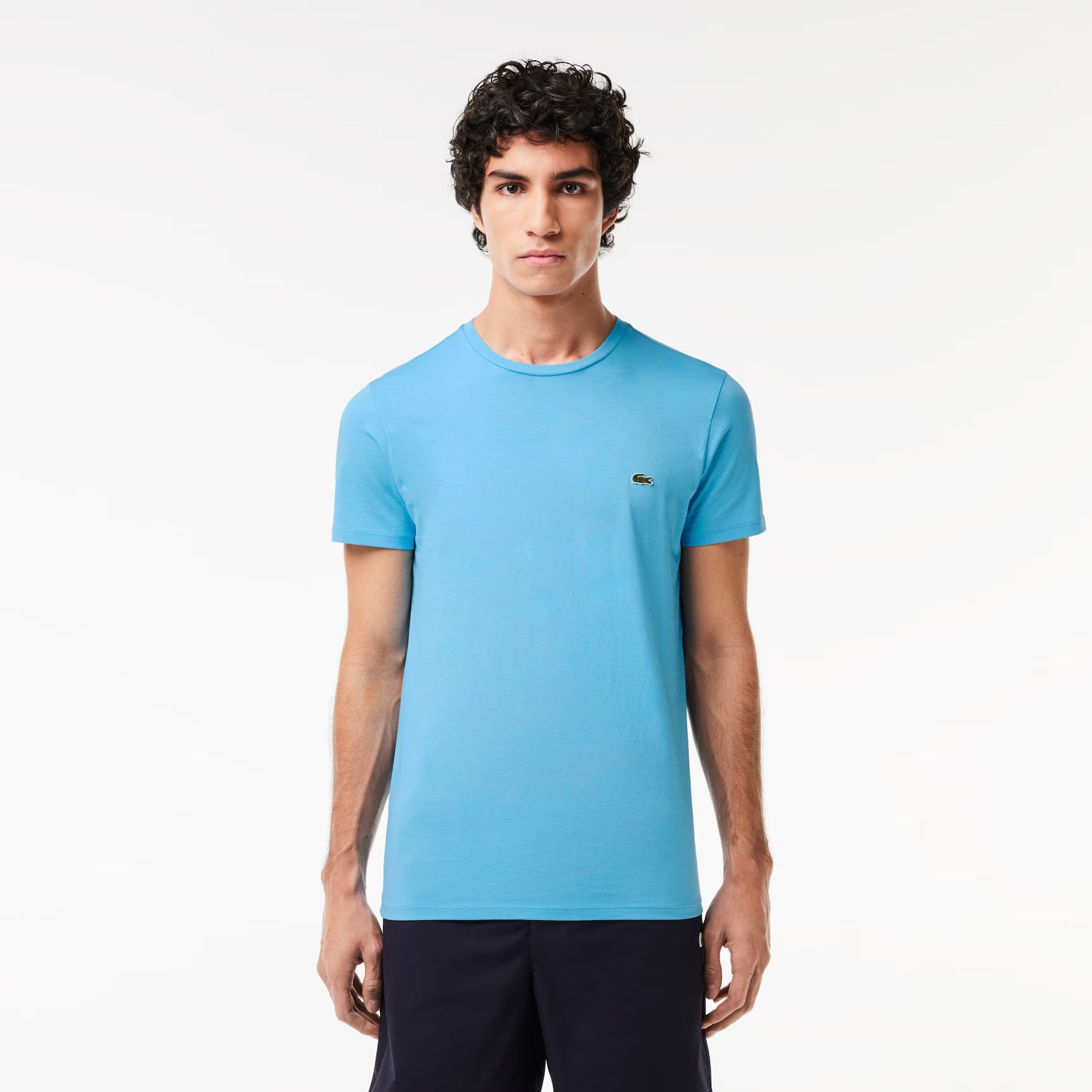 Monochrome Cotton Pima Jersey Crew Neck T-shirt | Lacoste (US)