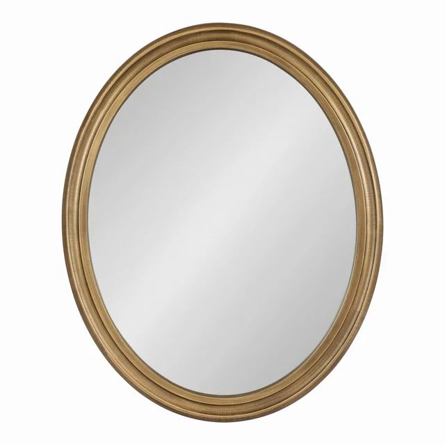 Kate and Laurel Mansell Oval Wall Mirror, 24 x 30, Antique Gold, Rustic Farmhouse Wooden Mirror w... | Walmart (US)