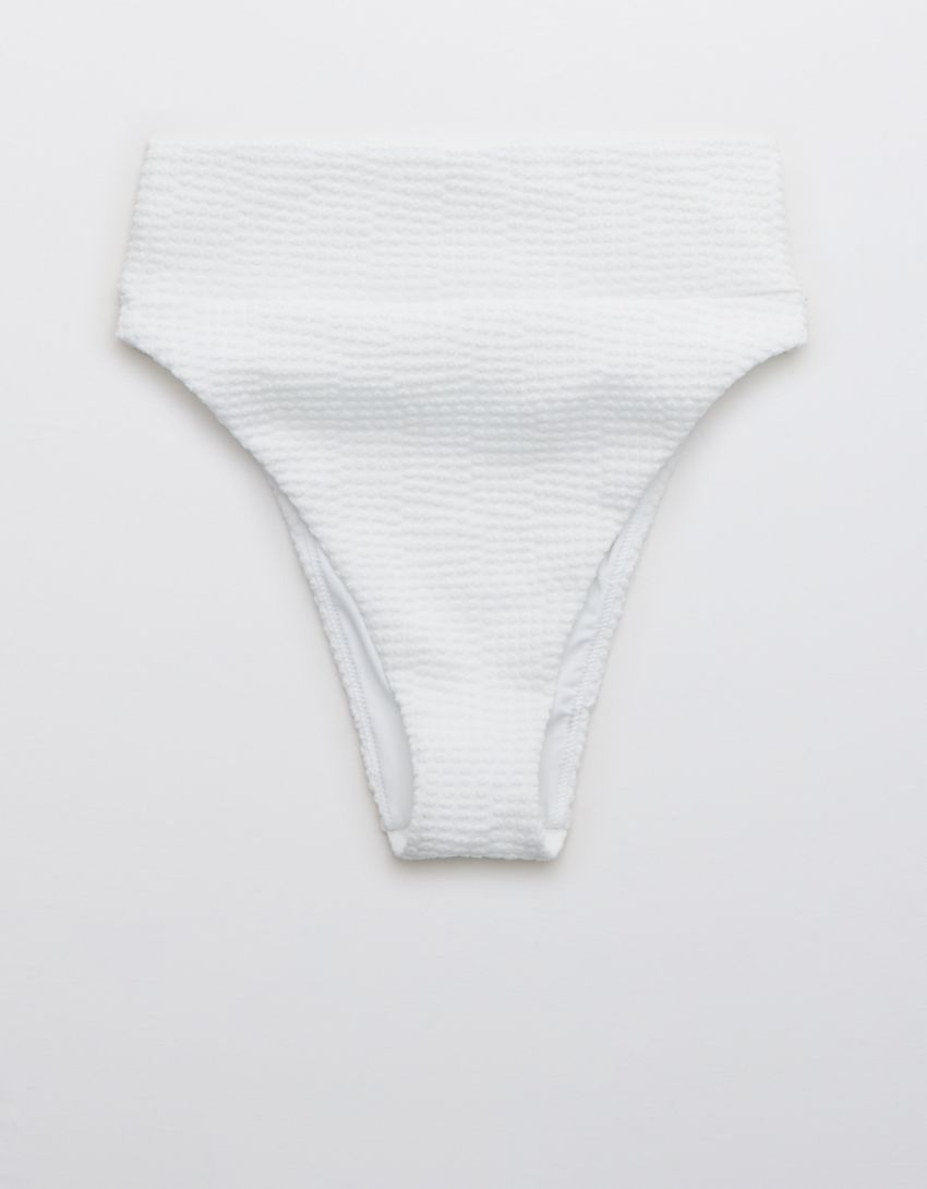 Aerie Jacquard High Cut Cheeky Bikini Bottom | American Eagle Outfitters (US & CA)