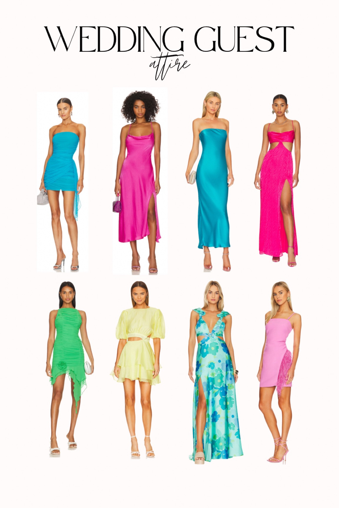 Cocktail dresses, wedding guest dress attire, summer dresses 

#LTKwedding #LTKFind #LTKSeasonal