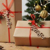 Personalised Gift Tag, Christmas Stocking Tags, Santa Sack Present Tag Name Cutout Custom Rustic Woo | Etsy (UK)