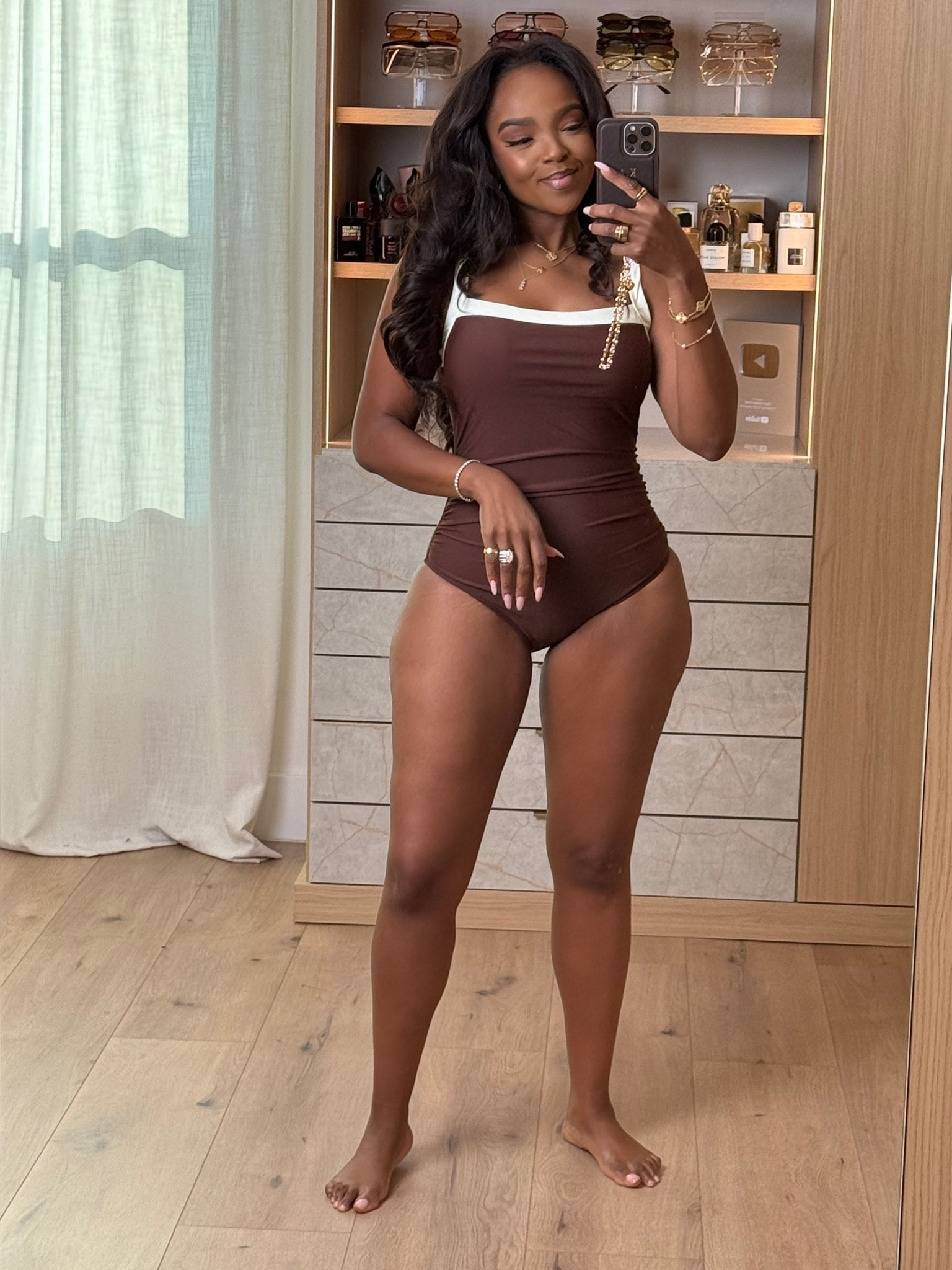 Scroll to shop this flattering neutral swimsuit 🤎

This one-piece is such a timeless swim staple — the contrast trim gives it an elevated designer-inspired feel while still being super flattering and comfortable. It’s one of those pieces you’ll keep reaching for every vacation season, making the cost per wear so worth it.

Perfect for beach days, pool days, tropical vacations, and resort wear looks.

📏 Measurements: 5’4”, 140 lbs, 34D bust, 27” waist, 40” hips

Follow me on Instagram and YouTube @kirasfashionfinds

#LTKswim #LTKvacation #LTKtravel

#LTKvlog #LTKootd #LTKSwim