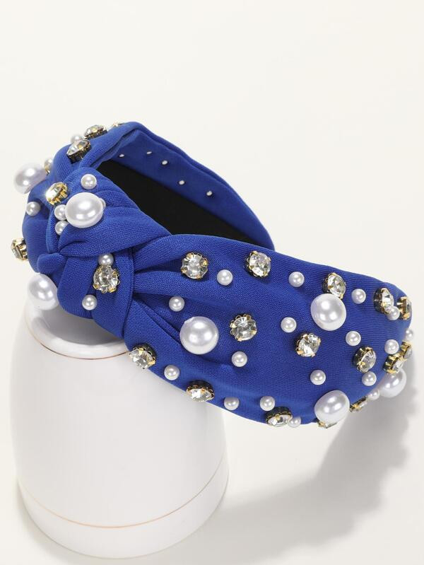 Rhinestone & Faux Pearl Decor Headband | SHEIN
