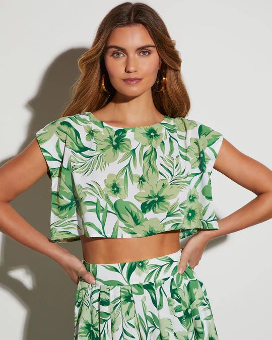 Summer Obsession Tropical Print Crop Top | VICI Collection