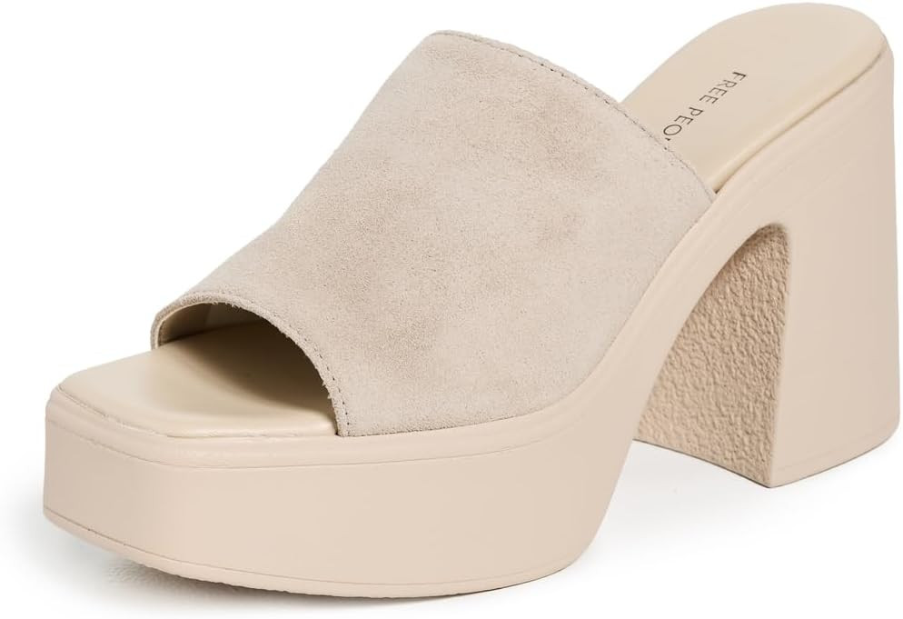 Amazon.com | Free People Women's Zoe Platforms, Diamond Suede, 8.5 Medium US | Heeled Sandals | Amazon (US)