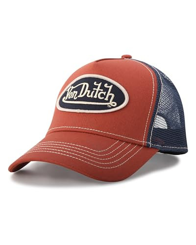 Von Dutch Unisex Trucker Hat - Curved Bill Mesh Back Retro Classic Adjustable Snapback Baseball Cap for Men and Women, Size One Size, Mahogany | Amazon (US)