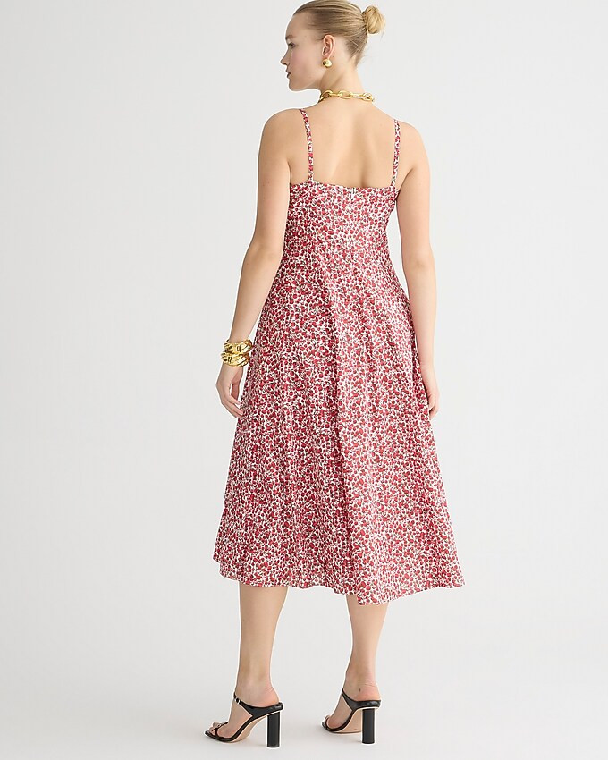 Seamed flare midi dress in Liberty® Eliza's Red fabric | J. Crew US