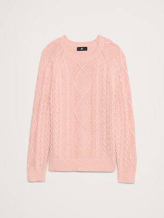 Cotton-Linen Cable-Knit Sweater | Banana Republic (US)