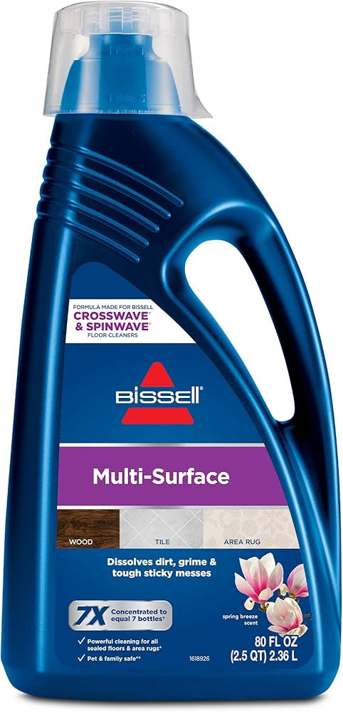 BISSELL MultiSurface Floor Cleaning Formula for Crosswave and Spinwave (80 oz), 1789G | Amazon (US)