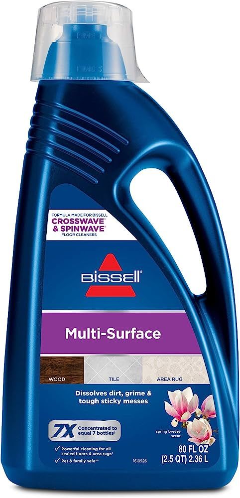 BISSELL MultiSurface Floor Cleaning Formula for Crosswave and Spinwave (80 oz), 1789G | Amazon (US)