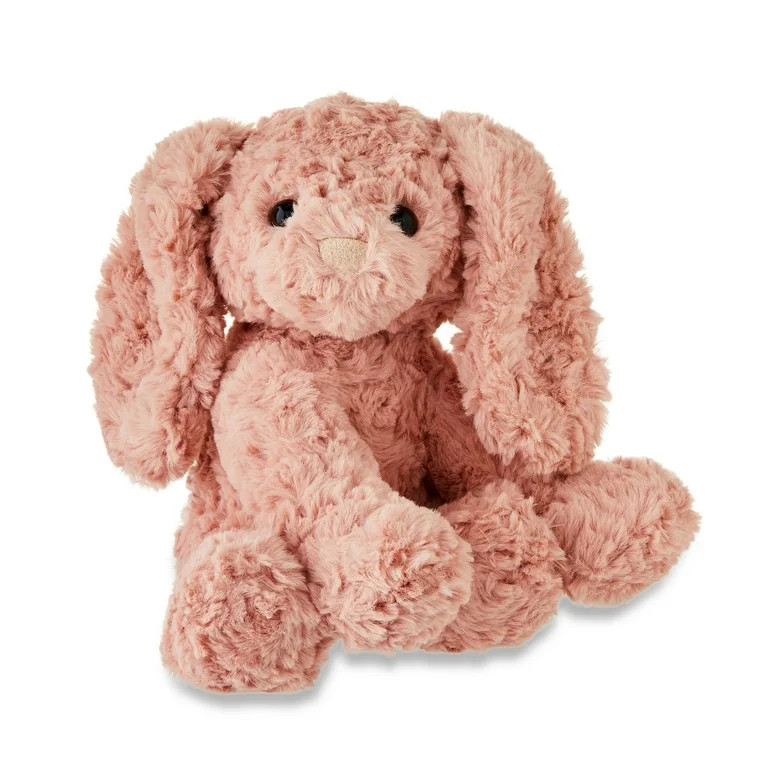 Easter Medium Pink Curly Bunny Plush, 10 in, by Way To Celebrate | Walmart (US)