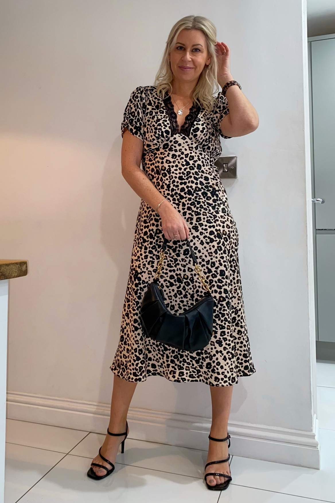 Fantastic leopard print midi dress with lace detailing around the neck. Perfect dress up or down for spring  

#LTKwedding #LTKstyletip #LTKSeasonal