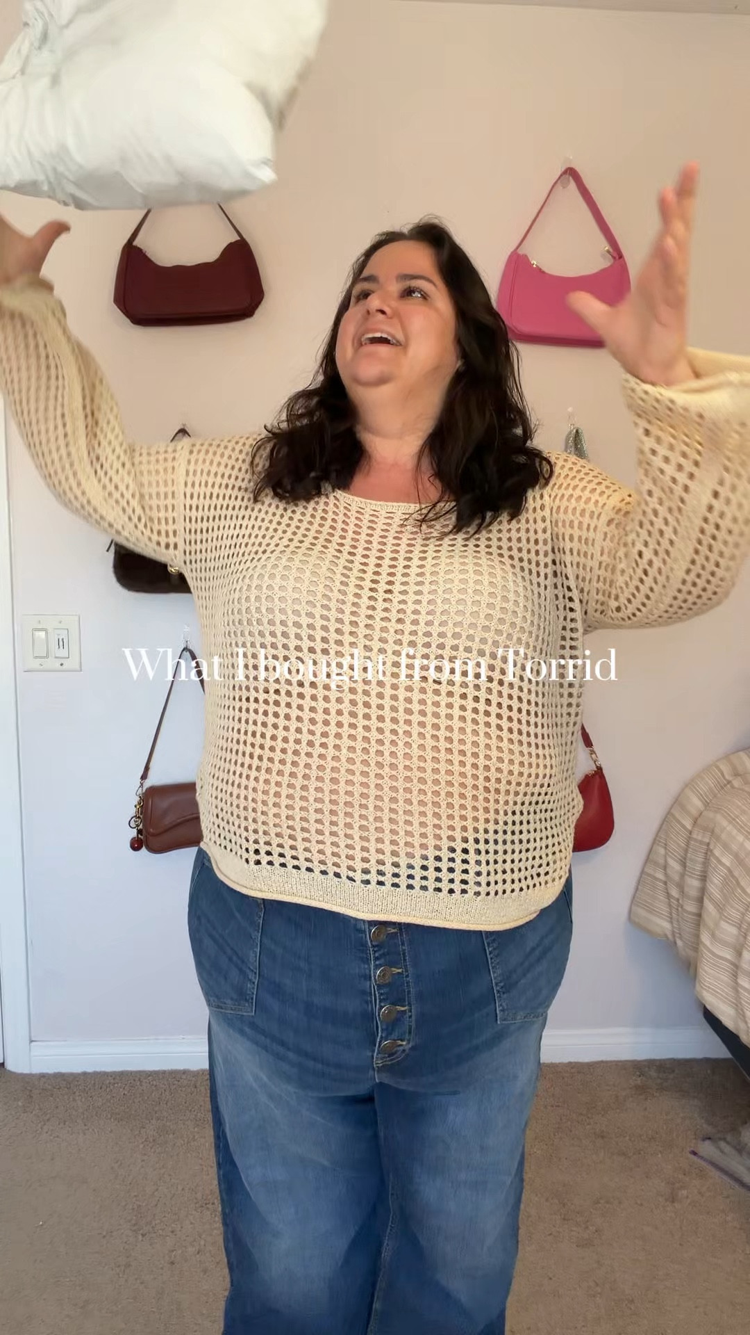 @Torrid top and accessory haul,3x in yellow and rose top, 2x in polka dot top, 3/4 in bangles & 11 in rings 