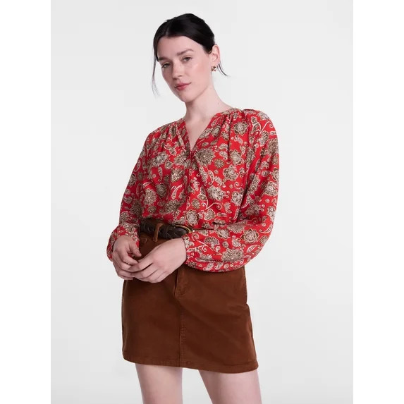 Scenario Women's Top with Poet Sleeves, Sizes XS-XXXL | Walmart (US)