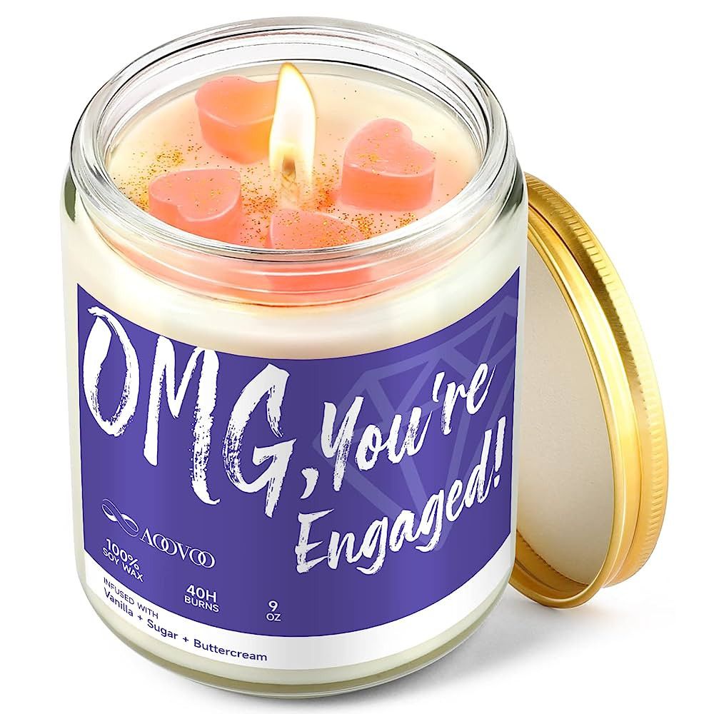 Cute Engagement Gift, Engagement Candle for Women,Engagement Gifts for Couples,Vanilla Scented Ca... | Amazon (US)