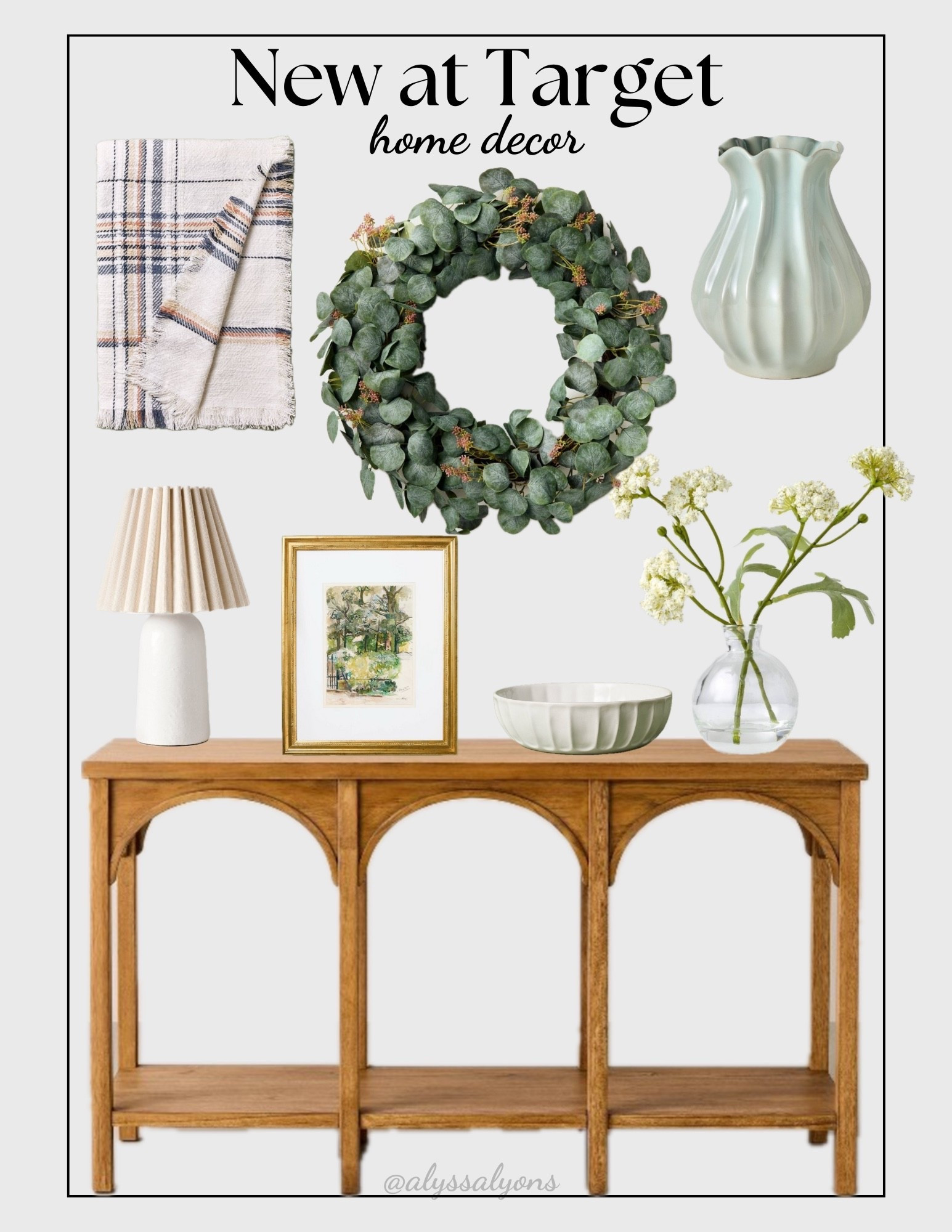 New home decor at Target 🫶🏻

Spring new arrivals | home finds | entryway table | wreath 

#LTKSeasonal #LTKFindsUnder50 #LTKHome
