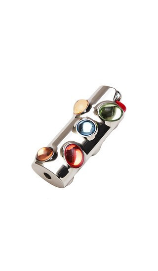 Edie Parker Double Sided Jewel Lighter Holder in Metallic Silver. | Revolve Clothing (Global)