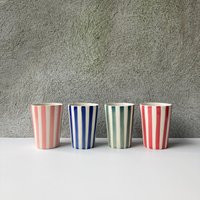 Pin Stripes Hand Painted Ceramic Cup /Thin Stripes/ | Etsy (US)