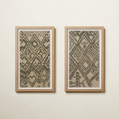 (Set of 2) 12" x 20" Burlap Framed Wall Art - Opalhouse™ designed with JungalowT... | Target