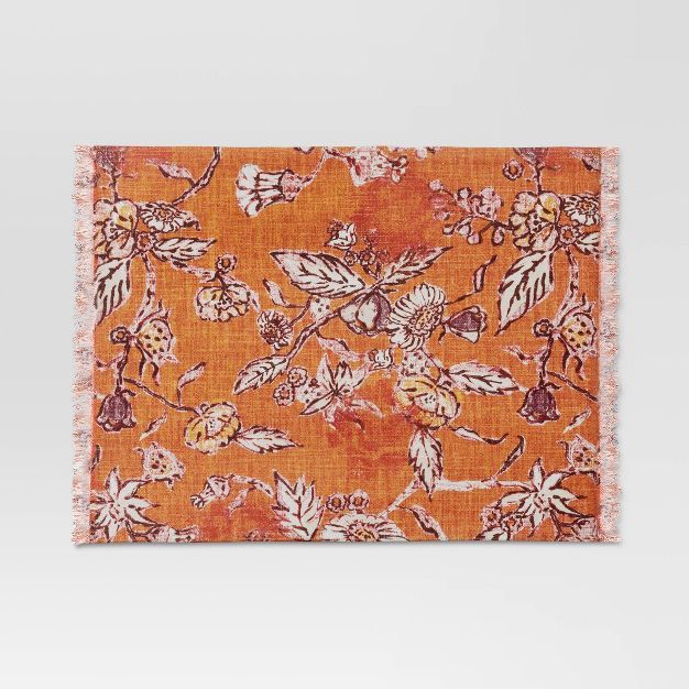 Cotton Flower Printed Fused Placemat - Threshold™ | Target