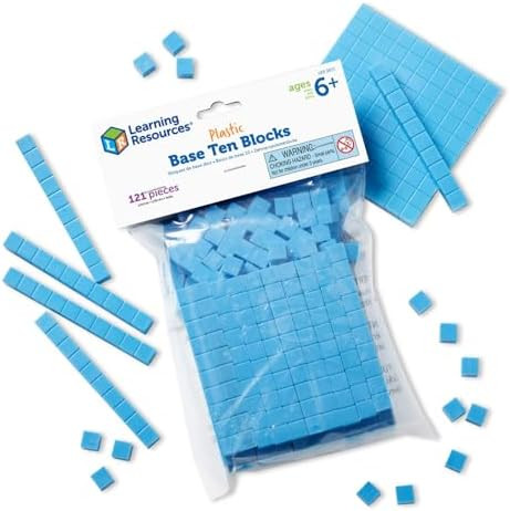 Learning Resources Base Ten Blocks Smart Pack - 121 Pieces, Ages 6+, Grades 1+, Math First Grade ... | Amazon (US)