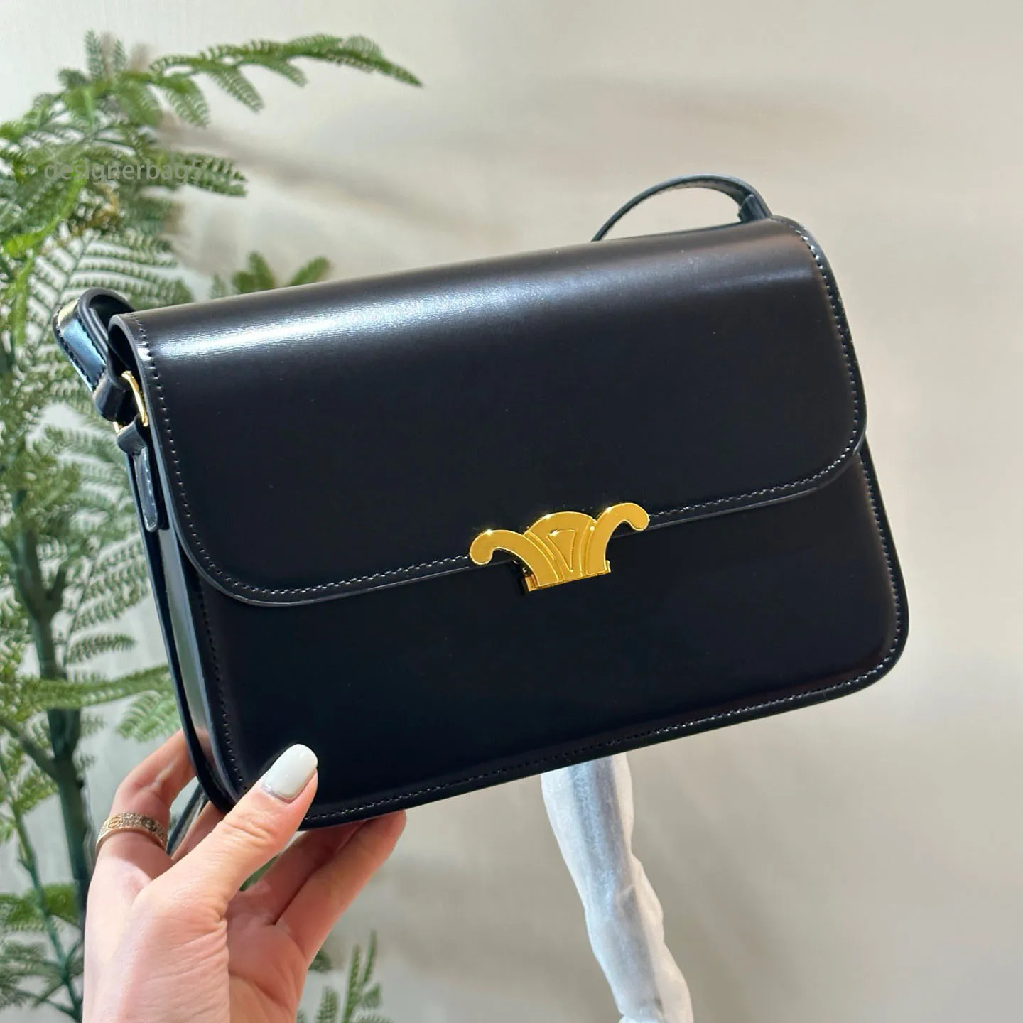 designer bag teen triomph bag leather cowhide bag Crossbody bag Fabric printing bag Saddle bag | DHGate