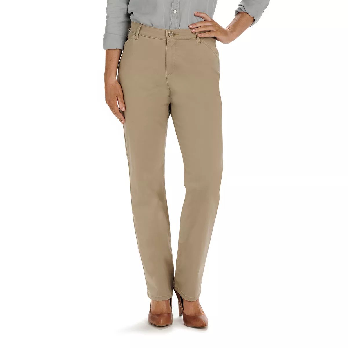 Women's Lee® Relaxed Fit Straight-Leg Twill Pants | Kohl's