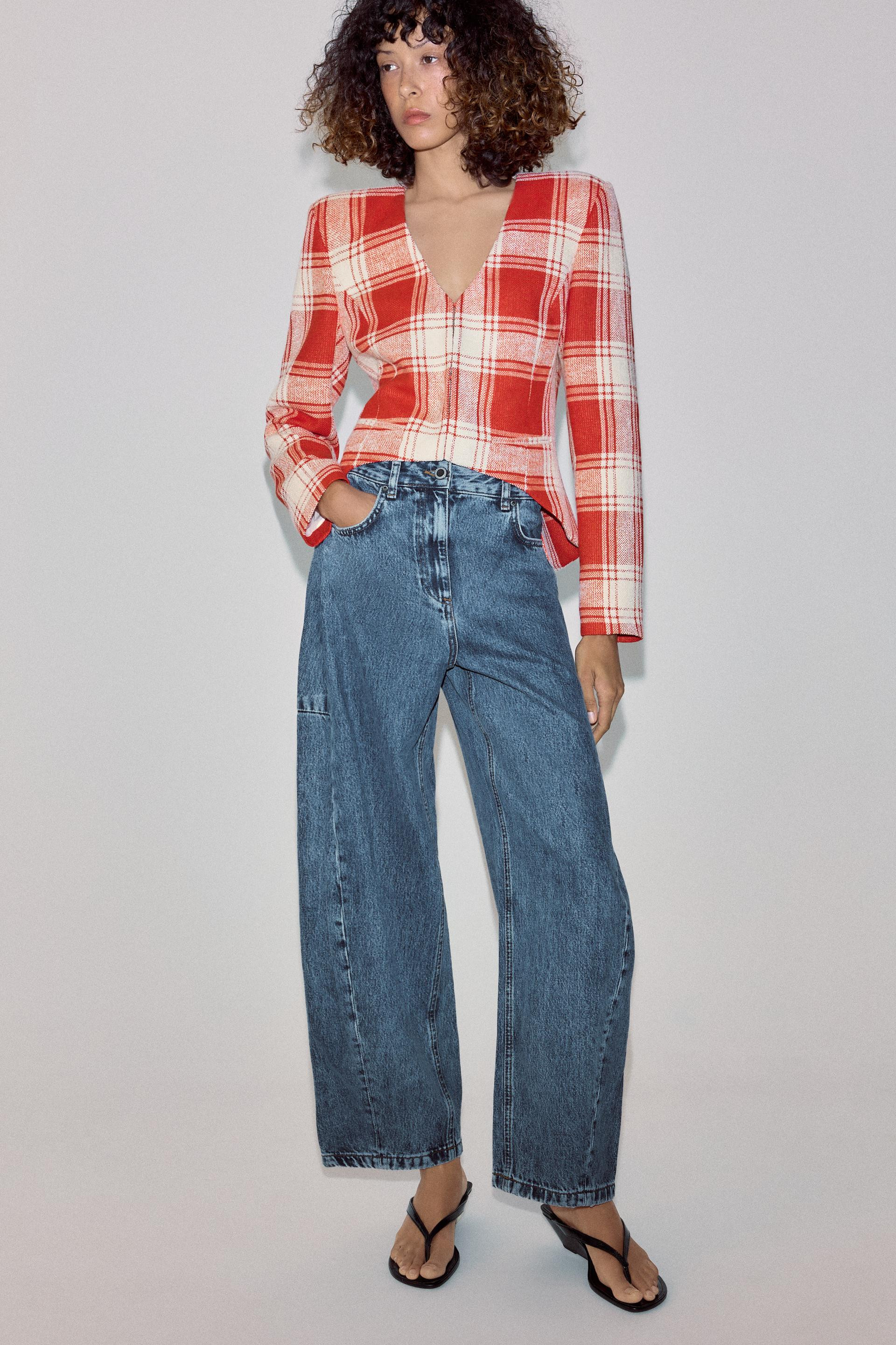 ZW COLLECTION MID-WAIST ANKLE BALLOON JEANS | Zara AU